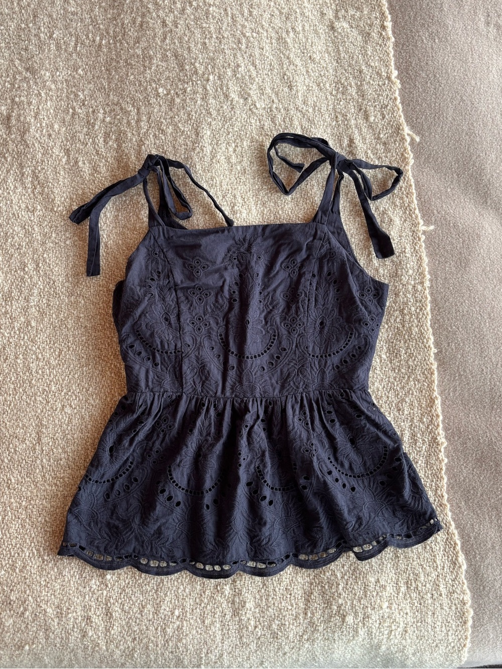 Boho Cotton Eyelet Top